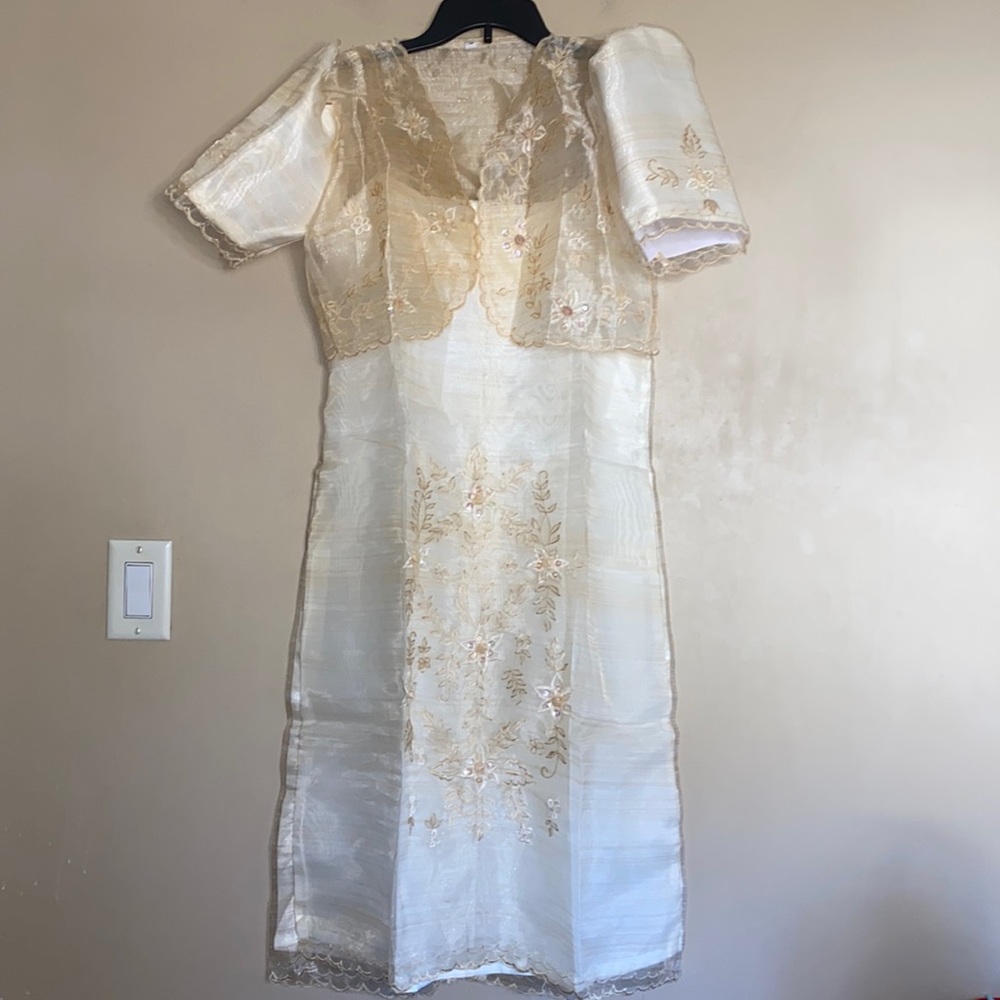FILIPINIANA TERNO BUTTERFLY SLEEVES BOLERO